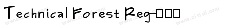 Technical Forest Reg字体转换